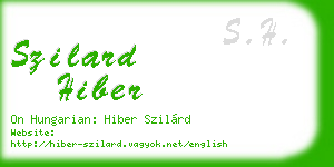 szilard hiber business card